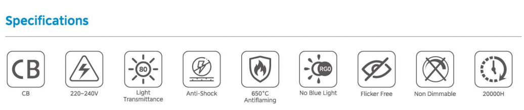 LED emergency bulb specifications